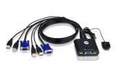 ATEN CS22U 2li OTOMATİK USB KVM SWITCH,KABLOLARIY - 1