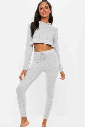 Merry See Gri Kapşonlu Eşofman Takım - 1