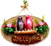 Aile Kuş Welcome Yazılı Kapı Süsü thumbnail 1