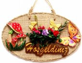 Hayat Bahçesi Hoşgeldiniz Yazılı Kapı ve Duvar Süsü thumbnail 1