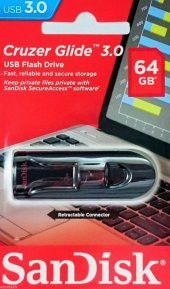 Sandisk Cruzer Glide 64GB USB 3.0 Usb Bellek - 1