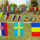 Yabancı Ülke Bayrakları Dizili 100 adet - 1