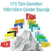 17 Eski Türk Devletleri Bayrakları Set 100x150 cm - 1