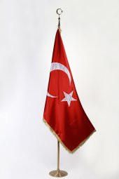 Makam Bayrağı Saten Simli 100x150cm. Direksiz - 1