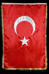 Makam Bayrağı Saten Simli 100x150cm. Direksiz - 2