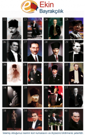 Atatürk Resmi Raşel Kumaş 100x150cm. - 2