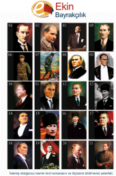 Atatürk Resmi Raşel Kumaş 100x150cm. - 3
