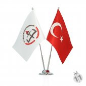 MEB ve Türk Bayrağı İkili Masa Bayrak Takımı thumbnail 2