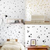 Çocuk Bebek Odası Duvar Yıldız Sticker Etiket Dekor 160 Adet - 4