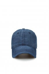 Beyzbol Şapkası 100 Pamuk Düz Eskitme - Yeni Sezon – Son Trend - Lacivert - 2