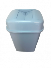 1 Adet 50 Litre 50 LT Büyük Boy Plastik Çöp Kovası Dev Boy Mavi Plastik Çöp Kovası - 1