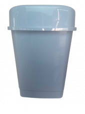 1 Adet 50 Litre 50 LT Büyük Boy Plastik Çöp Kovası Dev Boy Mavi Plastik Çöp Kovası - 2