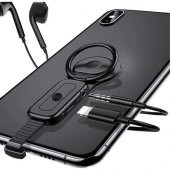 Mobitell Yüzük Tutuculu Lightning To Lightning Şarj 3.5mm Aux - 2