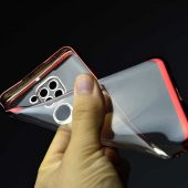 Xiaomi Redmi Note 9 Kılıf Köşeleri Renkli Kamera Çıkıntlı Şeffaf - 8