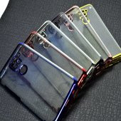 Xiaomi Redmi Note 9 Kılıf Köşeleri Renkli Kamera Çıkıntlı Şeffaf - 10