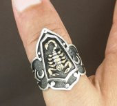 925 Ayar Gümüş Akrep Simgeli Başparmak Zihgir Yüzüğü thumbnail 5