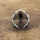 925 Ayar Gümüş Akrep Simgeli Başparmak Zihgir Yüzüğü thumbnail 3