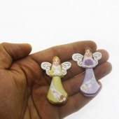 4 Adet El Yapımı ve Boyaması Minik Melek Biblo - 2