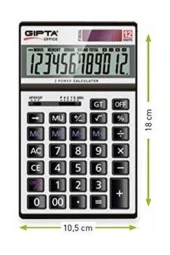 Gıpta Hesap Makinası Masa Üstü 12 Hane F3034 - 1