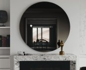 Chic Life Altair Füme Dekoratif Oval - Yuvarlak  Ayna 90 cm x 90 cm - 1