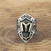 925 Ayar Gümüş Kayı Boyu Başparmak Zihgir Yüzüğü thumbnail 4