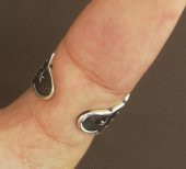 925 Ayar Gümüş Kayı Boyu Başparmak Zihgir Yüzüğü thumbnail 6