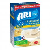 ARI MAMA 12 VİTAMİNLİ 6 MİNERALLİ SÜTLÜ 7 TAHILLI PİRİNÇLİ GECE 500GR 8Lİ - 1