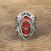 925 Ayar Gümüş Ay Yıldız Başparmak Zihgir Yüzüğü thumbnail 4