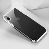 Orijinal Baseus iPhone XS Max 6.5 Kılıf İnce Köşeleri Renkli Şeffaf Silikon - 12