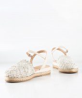Dolgu Topuklu Gümüş Kadın Espadril - 2