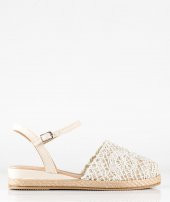 Dolgu Topuklu Gümüş Kadın Espadril - 3