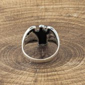 925 Ayar Gümüş Kartal Motifli Yüzük thumbnail 3