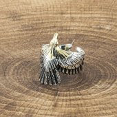 925 Ayar Gümüş Kartal Motifli Kanatlı Yüzük thumbnail 1