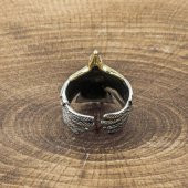 925 Ayar Gümüş Kartal Motifli Kanatlı Yüzük thumbnail 3