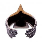 925 Ayar Gümüş Kartal Motifli Kanatlı Yüzük thumbnail 5