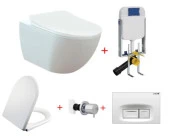 Creavit Free Rim-Off Asma Klozet Beyaz FE322 + Ultima Yavaş Kapaklı - 1