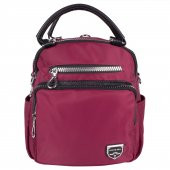 Kriste Bell 26138 Parlak Kumaş El Sırt ve Omuz Çantası Bordo - 2