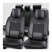 Stil Lüks Oto Koltuk Kılıfı / Siyah Beyaz / Kia Ceed - 1