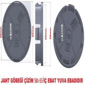 Jant Göbeği Mazda 58/55 (55mm Yuva) 4'lü Set Siyah thumbnail 2