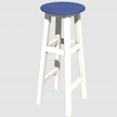 DÖNER TABURE 85 cm - BEYAZ İskelet- Tabla Renk Seçenekli - 7