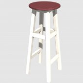 DÖNER TABURE 85 cm - BEYAZ İskelet- Tabla Renk Seçenekli - 8