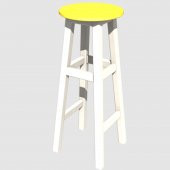DÖNER TABURE 85 cm - BEYAZ İskelet- Tabla Renk Seçenekli - 10