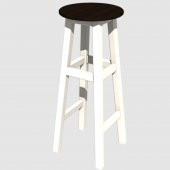 DÖNER TABURE 85 cm - BEYAZ İskelet- Tabla Renk Seçenekli - 11