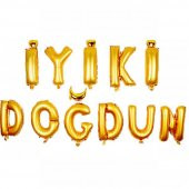 İYİKİ DOĞDUN GOLD (ALTIN SARISI) FOLYO BALON - 1