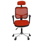 Türksit 817 File Çalışma Koltuğu Metalik Gri Boyalı Ayak Turuncu - 1