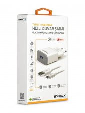 Syrox Type-C Şarj Cihazı 2.0 A Adaptör SYX- Q22 Duvar Şarjı ve Typ-C usb kablo - 4