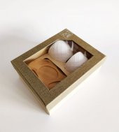 4 PARÇA KAHVE SUNUM SETİ BAMBU TABAKLI - 1