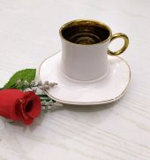 Arow Lüx Renkli Kahve Fincan Takımı 6 Kişilik-6 Renk - 3