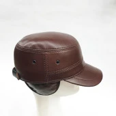 Castro Model Taba Renk Deri Şapka - 3