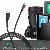 NIKON D70 / D700 / D7000 Mini Usb Data ve Şarj Kablosu - 5